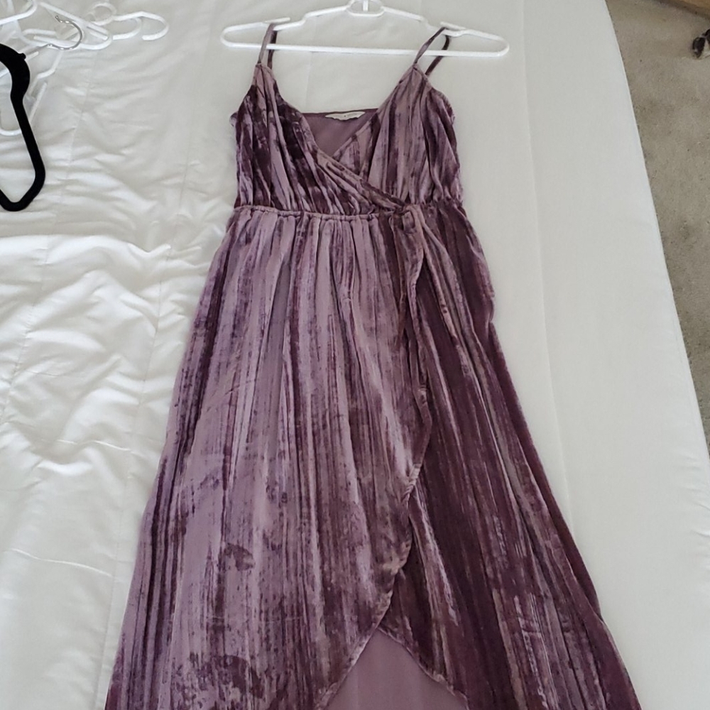 Velvet High-Low Dress